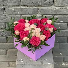 Композиция моя любовь в Красноярске Цветочная композиция из Розы в коробке в Красноярске