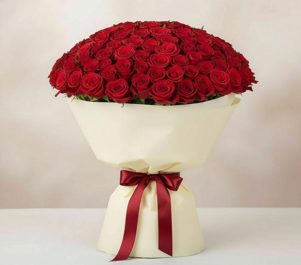 101 Красная роза Милано в Красноярске Букет 101 Красная роза Милано в Красноярске