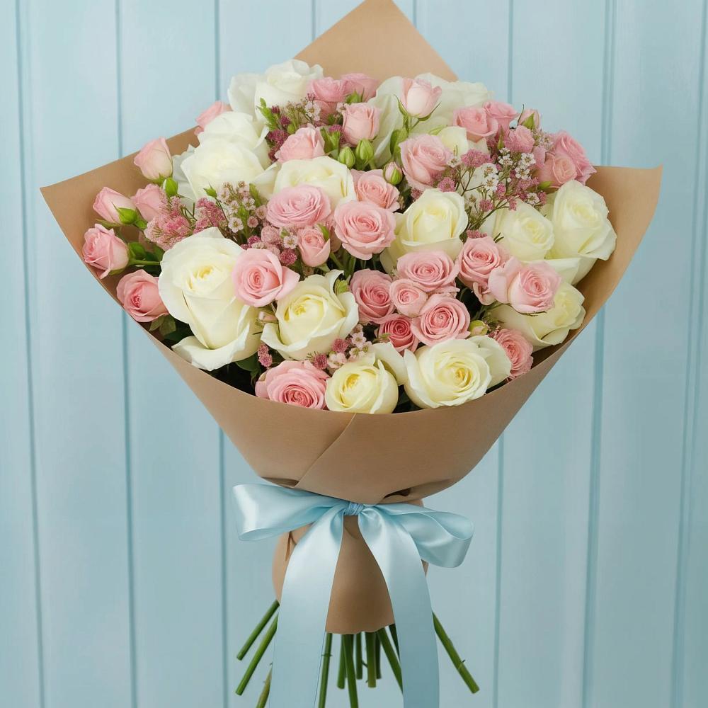 Букет романтичный подарок в Красноярске Букет цветов из: Розы в Красноярске