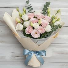 Букет шампанское в Красноярске Букет цветов из:  Лизиантусы в Красноярске