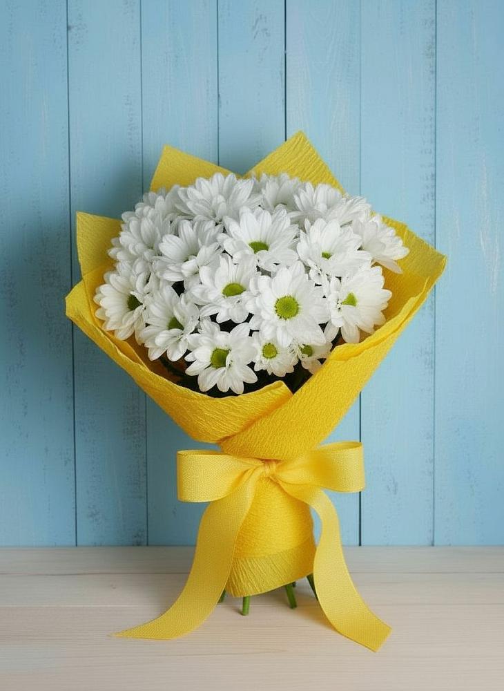 Букет цветов из: Хризантемы в Красноярске