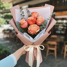 Букет персиковый аромат в Красноярске Букет цветов из: Розы в Красноярске
