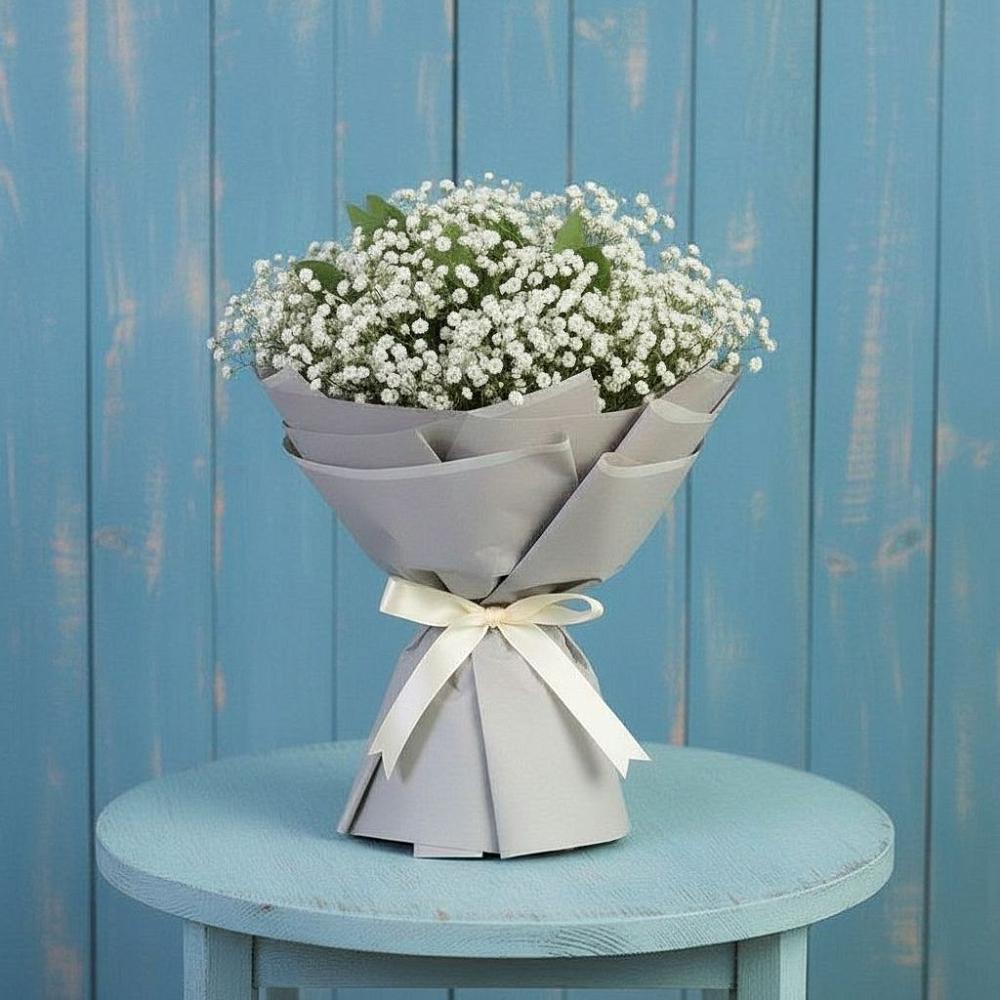 Букет Белые гипсофилы в Красноярске Букет цветов из: Гипсофила в Красноярске