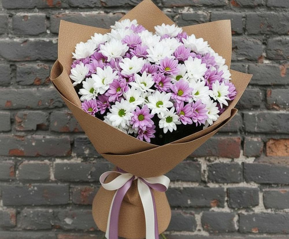 Букет грани совершенства в Красноярске Букет цветов из: Хризантемы в Красноярске
