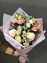 Букет цветов из:  Альстромерии, Розы и Лизиантусы #REPLACE_PRED# Красноярске