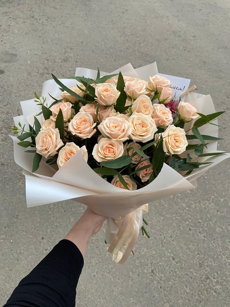 Букет Кремовые розы Латте в Красноярске