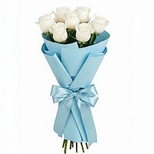 Букет 7 белых роз Проуд в Красноярске